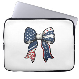 Patriotisches Vintage-graviertes Bogen-Vektor-Desi Laptopschutzhülle