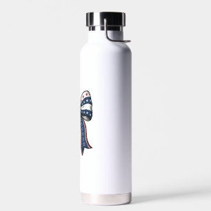 Patriotisches Vintage graviertes Bogenvektordesign Trinkflasche