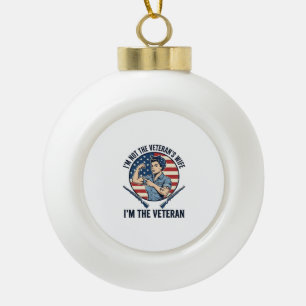Patriotisches Vintage-Shirt mit Gravur für Frauen  Keramik Kugel-Ornament