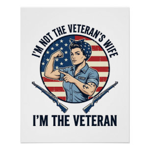 Patriotisches Vintage-Shirt mit Gravur für Frauen Poster