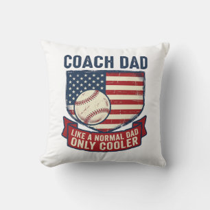 Patriotisches Vintage-T-Shirt-Design für Baseball- Kissen