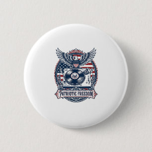 Patriotisches Vinyl-Sammler Vektorgrafik T-Shirt Button