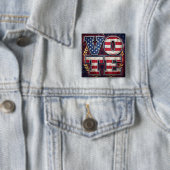 Patriotisches VOTE American Flag Typografie Design Button (Beispiel)