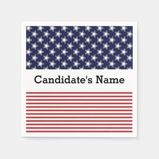 Patriotisches Wahlpapier Napkins Serviette (Vorderseite)