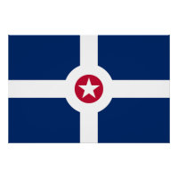 Patriotisches Wandplakat mit der Flagge Indianapol