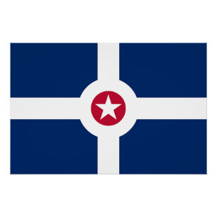 Patriotisches Wandplakat mit der Flagge Indianapol Poster