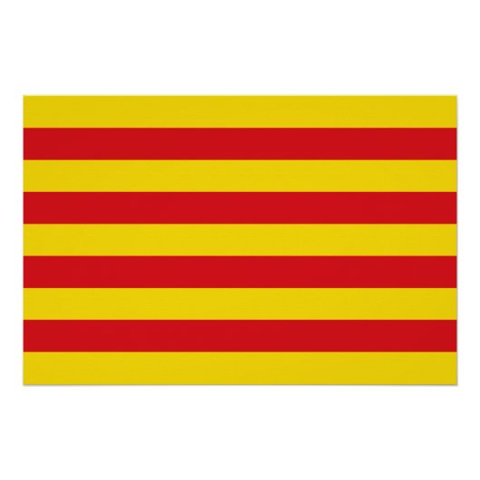 Patriotisches Wandplakat mit der Flagge Katalonien Poster (Vorderseite)