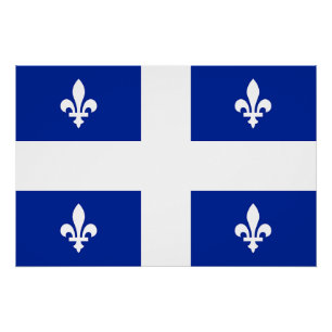 Patriotisches Wandplakat mit der Flagge Quebec Poster