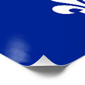 Patriotisches Wandplakat mit der Flagge Quebec Poster (Ecke)