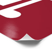 Patriotisches Wandplakat mit der Flagge von Maryla Poster (Ecke)