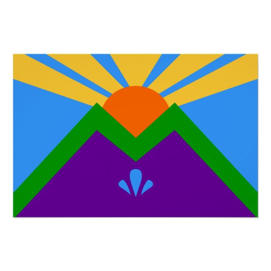 Patriotisches Wandplakat mit Fahne von Manitou Spr Poster (Vorderseite)