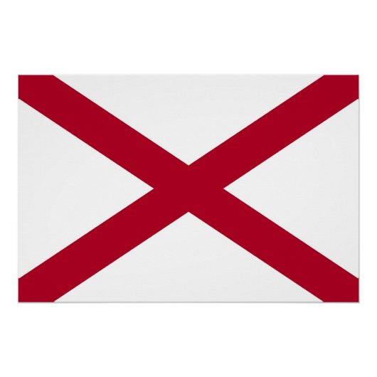 Patriotisches Wandplakat mit Flag Alabama, USA Poster (Vorderseite)