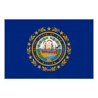 Patriotisches Wandplakat mit Flag New Hampshire
