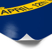 Patriotisches Wandplakat mit Flag North Carolina Poster (Ecke)