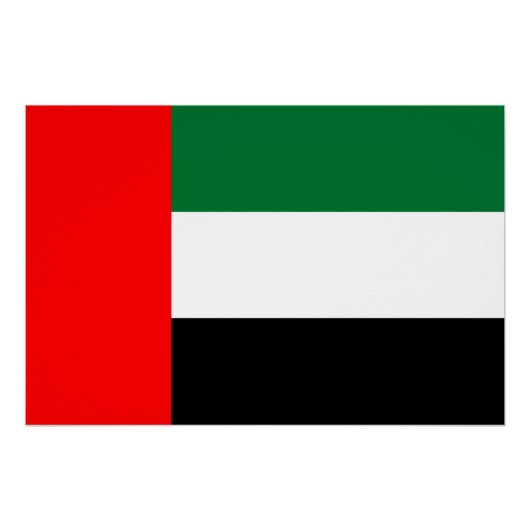 Patriotisches Wandplakat mit Flagge der VAE Poster (Vorderseite)