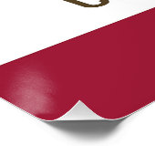 Patriotisches Wandplakat mit Flagge Kaliforniens Poster (Ecke)