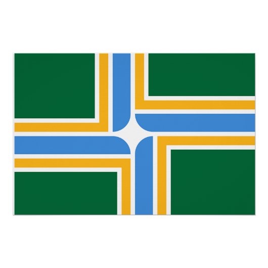 Patriotisches Wandplakat mit Flagge von Portland Poster (Vorderseite)