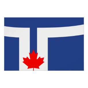 Patriotisches Wandposter mit der Flagge von Toront Poster