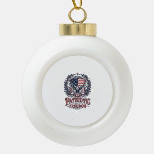 Patriotisches Weihnachten Vektorgrafik T-Shirt Keramik Kugel-Ornament