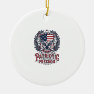 Patriotisches Weihnachten Vektorgrafik T-Shirt Keramik Ornament