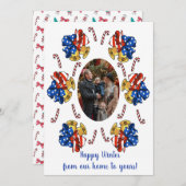 Patriotisches WeihnachtsFoto Feiertagskarte (Vorne/Hinten)