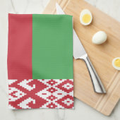 Patriotisches weißrussisches Flag-Handtuch Geschirrtuch (Viertel Falte)