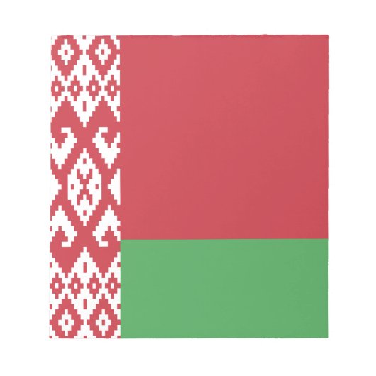 Patriotisches weißrussisches Flag Notepad Notizblock (Vorderseite)