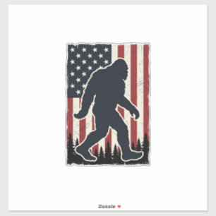 Patriotisches Wildnis-Kreatur Vintage-Flagge Vekto Aufkleber