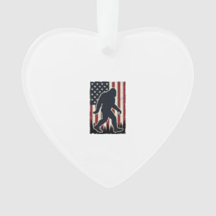 Patriotisches Wildnis-Kreatur Vintage-Flagge Vekto Ornament