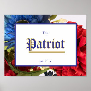 Patriotisches Willkommensschild für Einrichtungen Poster