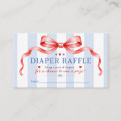 Patriotisches Windel-Raffle-Ticket Begleitkarte (Vorderseite)