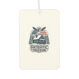 Patriotisches Winter-Cabin-Vektorgrafik-T-Shirt Autolufterfrischer