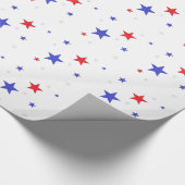 Patriotisches Wrapping Paper mit Stars Red White B Geschenkpapier (Ecke)