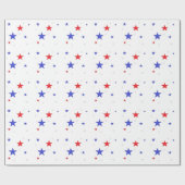 Patriotisches Wrapping Paper mit Stars Red White B Geschenkpapier (Flach)