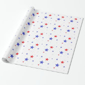 Patriotisches Wrapping Paper mit Stars Red White B Geschenkpapier (Ungerollt)