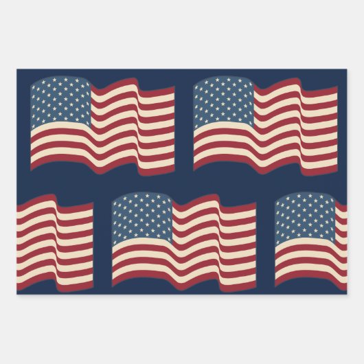 Patriotisches Wrapping Paper-Set Geschenkpapier Set (Vorderseite)