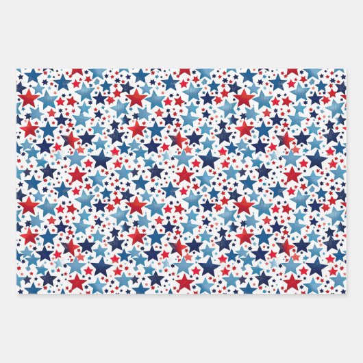 Patriotisches Wrapping-Papier Geschenkpapier Set (Vorderseite 2)