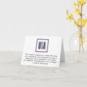 Patriotisches Zitat Notecard. James Madisons Karte (Gelbe Blume)