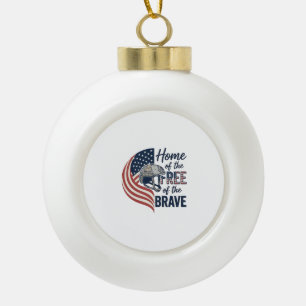 Patriotisches Zuhause der Freien Tapfere Helm Shir Keramik Kugel-Ornament