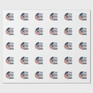 Patriotisches Zuhause der Freien Tapferen Helm Shi Geschenkpapier