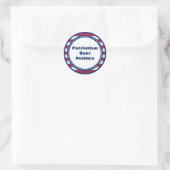 Patriotismus der US Flagge über Politik Runder Aufkleber (Tasche)