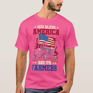 Patriotismus Gott segne Bauern USA Amerikanischer T-Shirt