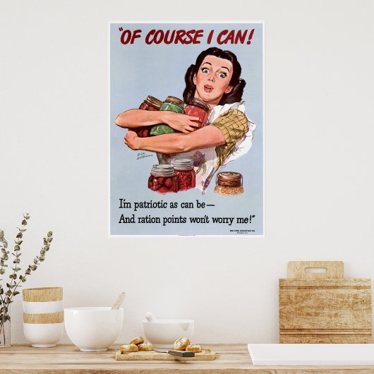 Patriotismus im Zweiten Weltkrieg Poster (Küche)