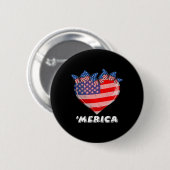 Patriotismus Merica Pride Us Patriots Usa Fan Inde Button (Vorne & Hinten)