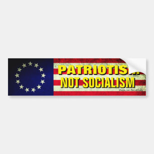 Patriotismus nicht Autoaufkleber des Sozialismus
