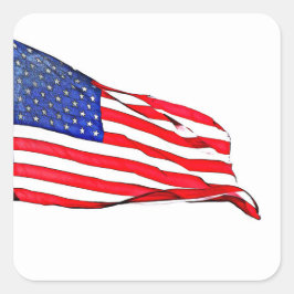 Patriotismus Quadratischer Aufkleber