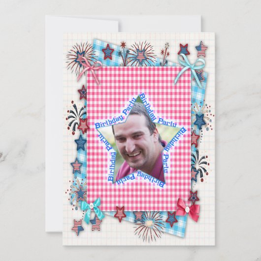 Patriotiv Birthday Party Einladung (Vorderseite)
