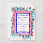 Patriotiv Birthday Party Einladung (Rückseite)