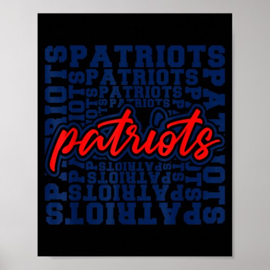 Patriots American Blue And Red Patriot Saying Poster (Vorne)