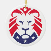 Patriots-Löwe Keramik Ornament (Vorne)